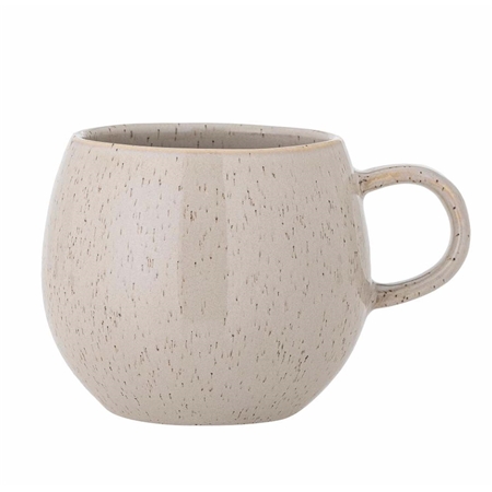 Stoneware mug cream glaze